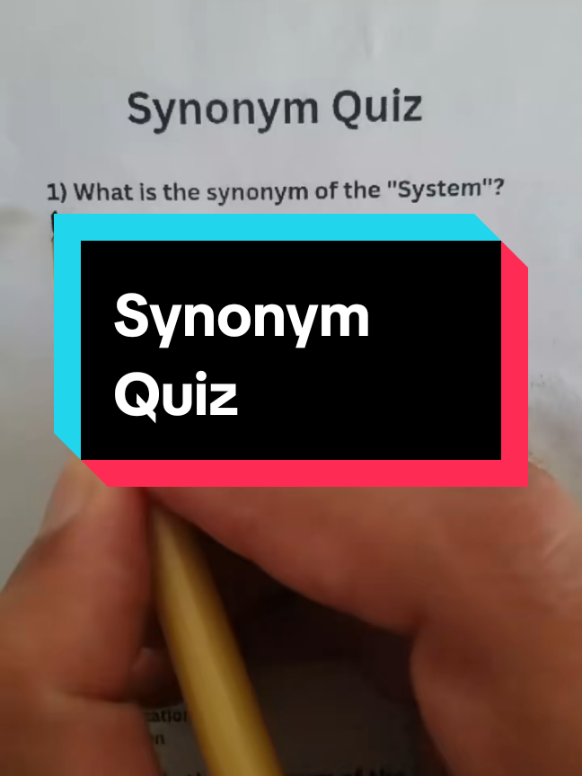 Synonym Quiz; Can You Get 6/6 Correct? #Foryou #quizchallenge #quizmaster #braintest #viralvideo 