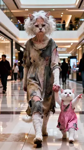 Grandma sell her diamond necklace and buying bicycle  #cutecat #catstory #cataivideo #catcartoon 