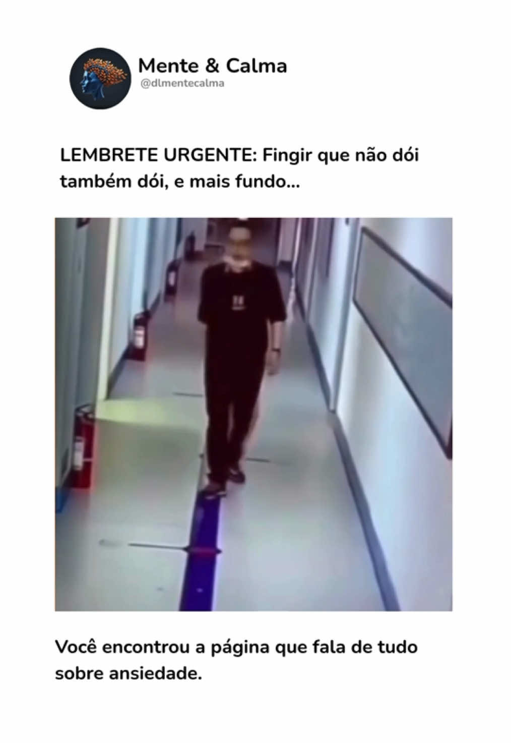 Fingir que não dói não te protege. Só aprofunda a dor. Quando você tenta agir como se nada estivesse acontecendo, seu corpo começa a gritar por você:  palpitação, aperto no peito, mente acelerada, vontade de sumir. Isso não é fraqueza, é o acúmulo de tudo que você guardou por medo, vergonha ou costume. Você não precisa carregar tudo sozinha. Existe alívio, existe saída, existe cuidado. 📘 Baixe grátis o Guia “7 Micro-Hábitos de 1 Minuto Para Acalmar a Mente” Simples, prático e poderoso para reduzir crises, aliviar tensão e te ajudar a respirar de novo. Link no perfil. #ansiedade #foryou #saudemental #crisedansiedade #mentecalma   