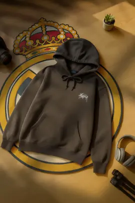 SPRFX Hoodie Staple Dark Gray bordir tangan pria