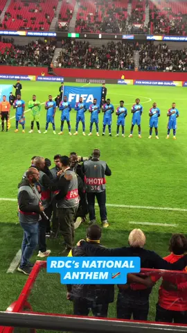 EXCLUSIVE VUVUZELA CONTENT 🎥  Listen to DR Congo’s National anthem at Moulay Al Hassan Stadium 🇨🇩🔥