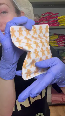 Packaging #rubybond orders is super sweet 🍭🍬🥹💕🥰 This holiday season is going to be the greatest 🎁💝 #candy #candytok #gingerbreadman #cookiesandcream 