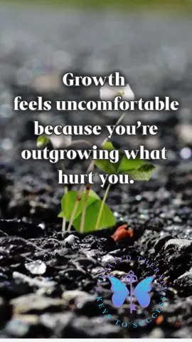 Growth feels uncomfortable because you’re outgrowing what once hurt you. Discomfort isn’t a sign to go back—it’s proof you’re breaking old cycles. What part of growth feels the hardest for you right now?  Share below & follow for more healing reminders.  #growthjourney #traumahealing #mentalhealthmatters #MentalHealthAwareness 