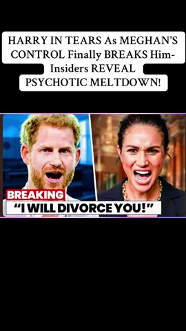 HARRY IN TEARS As MEGHAN'S CONTROL Finally BREAKS Him-Insiders REVEAL PSYCHOTIC MELTDOWN!#kingcharles #princeharry #breakingnews #princewilliam 