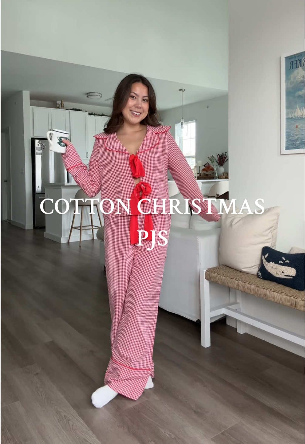 cutest Christmas pjs!!🥹 and they’re cotton!🤍🧣 #cottonpajamas #christmaspajamas #christmaspjs #tiktokshopcreatorpicks #tiktokshopblackfriday 