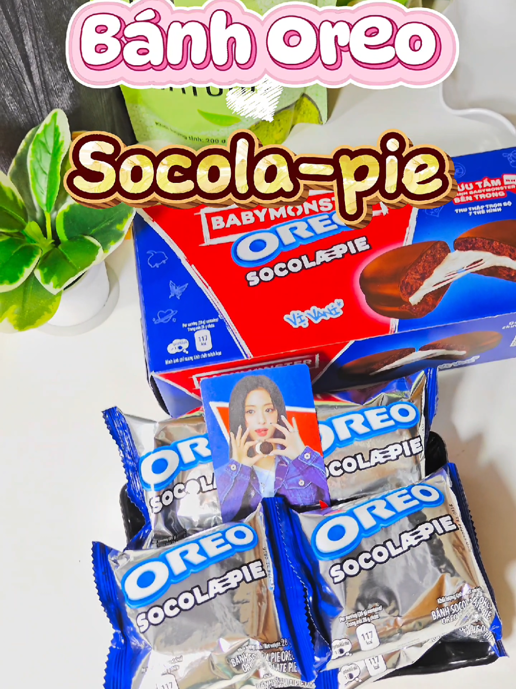 Bánh Oreo Socola-pie #unboxing #bánh oreo vị sô cô la #review #socola 