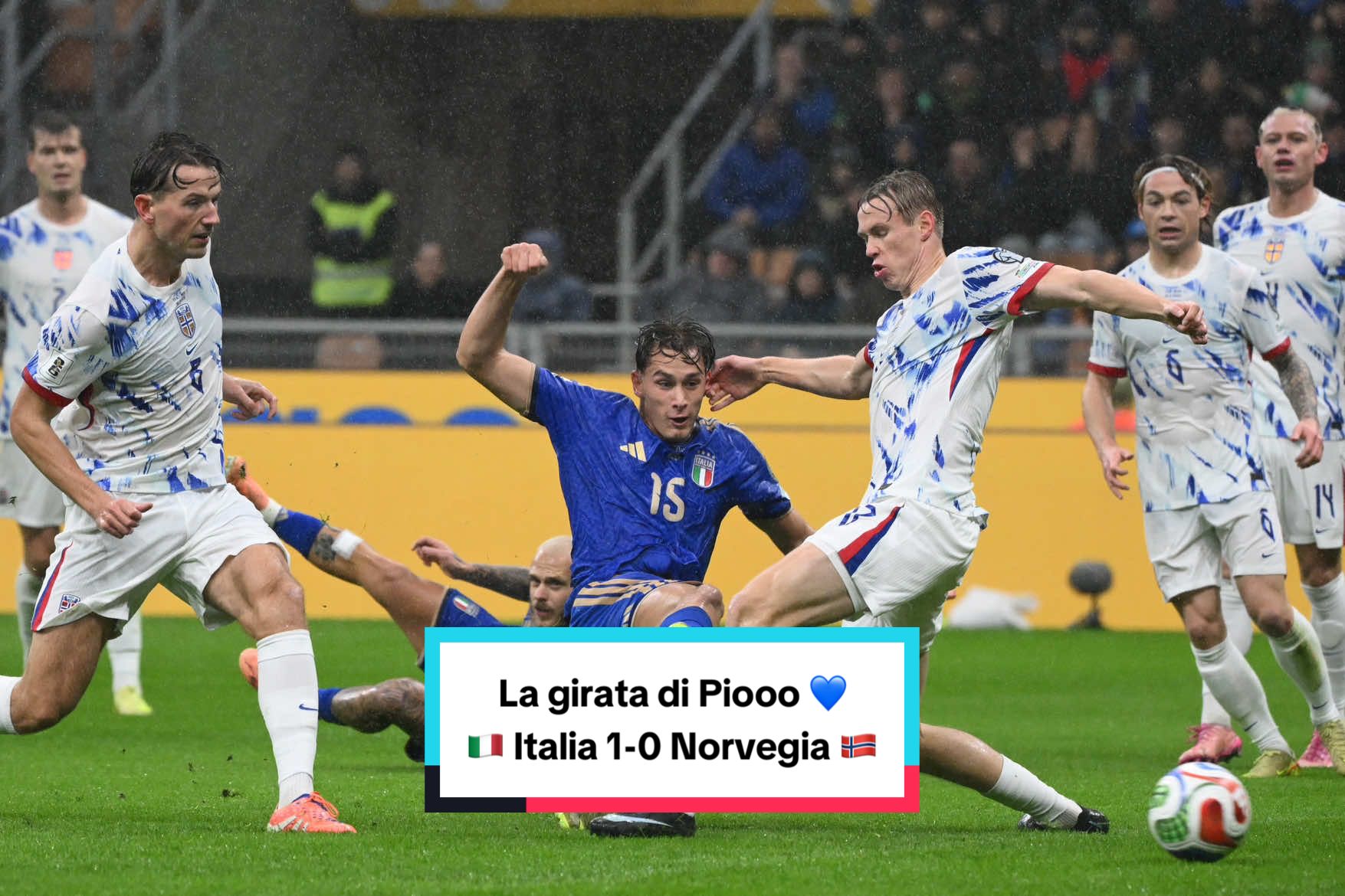 ANCORA PIOOOOOO 💪💙 Gol da centravanti VERO di Esposito che spalle alla porta protegge palla e insacca alle spalle del portiere: ITALIA IN VANTAGGIO #Gol #Calcio #PioEsposito #DaVedere 