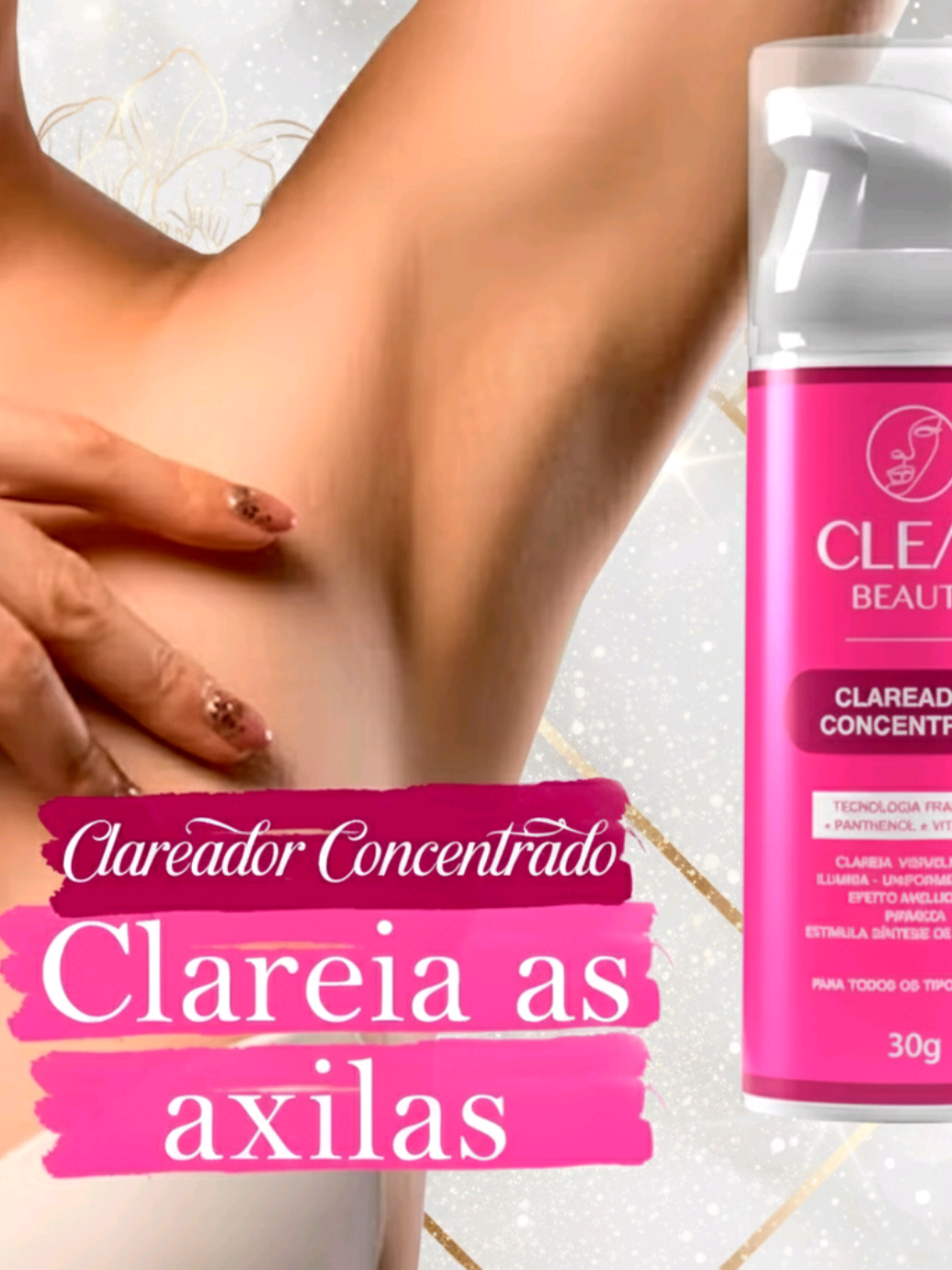 🍑 ADEUS, MANCHAS! O SEGREDO DAS PARTES ÍNTIMAS CLARAS! 🤫 Chega de se incomodar com a pele escura na virilha e axilas! O Clareador Partes Íntimas - Clear Beauty é a solução que você estava procurando para ter confiança total nesse verão. ✨ Este creme é um sucesso na Shopee e está com uma PROMOÇÃO DESTRUIDORA que eu precisei compartilhar! Ele age rápido e com segurança para clarear aquelas áreas delicadas. É a hora de ter a pele uniforme dos sonhos! #clareadordemanchas #clear 