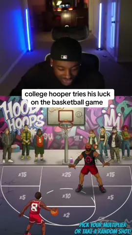 college hooper tries his luck on the basketball game #basketball #kickstreaming 