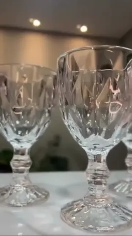 🚨LINK DE COMPRA NOS COMENTÁRIOS  🛍️Jogo De 12 Taças De Vidro Diamond Transparente 340ml #copos #taças #natal #decoraçao #cozinha 