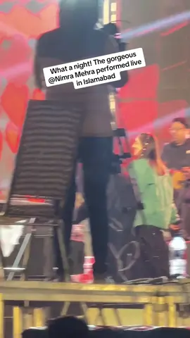 What a night! The gorgeous @Nimra Mehra performed live in Islamabad ❤️