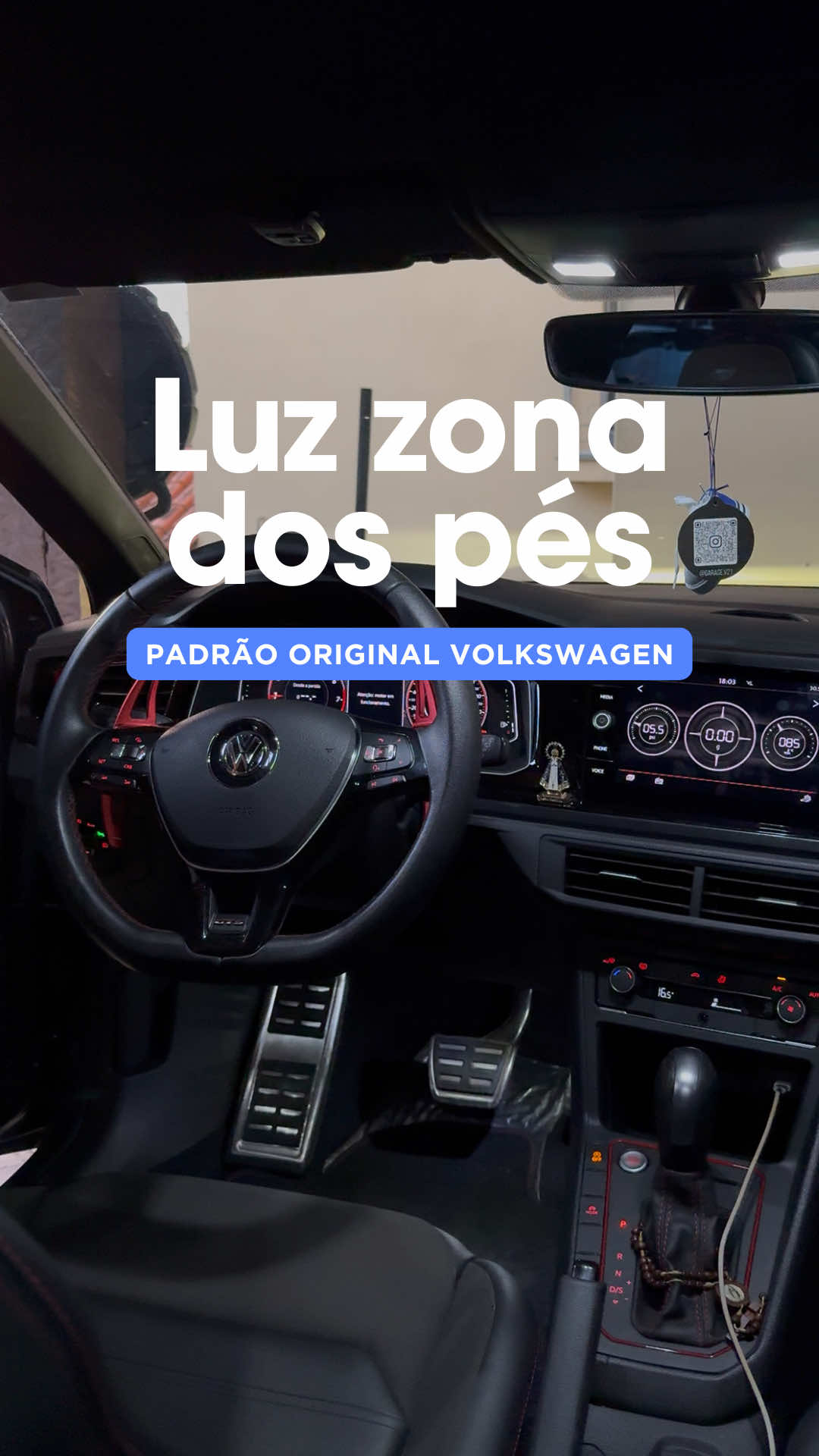 Esse vídeo é para você que tem interesse na instalação de luz zona dos pés no padrão original Volkswagen! Acessório que trás muito requinte e sofisticação para o interior do carro, com funcionamento OEM! 📲Ficou interessado? Entre em contato para agendarmos!