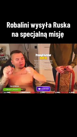 Robalini podczas 48h LIVE kazał ruskowi iść po antyperspirant gilette. Rusek zamiast przynieść smarowidło przynosił randomowe rzeczy z łazienki. #robalini  #rusek #live #misja #lazienka 