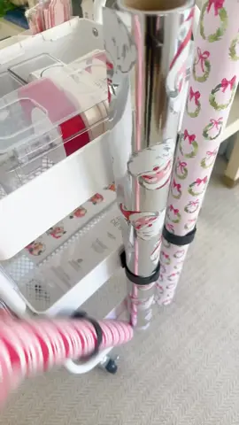 Now if this could motivate me to wrap before Christmas Eve that would be amazing! Everything to create a wrapping cart out of your craft cart on my Amazon under gift wrap!  #giftwrap #restock #giftwrapcart #giftwrapstation #christmaswrapping 