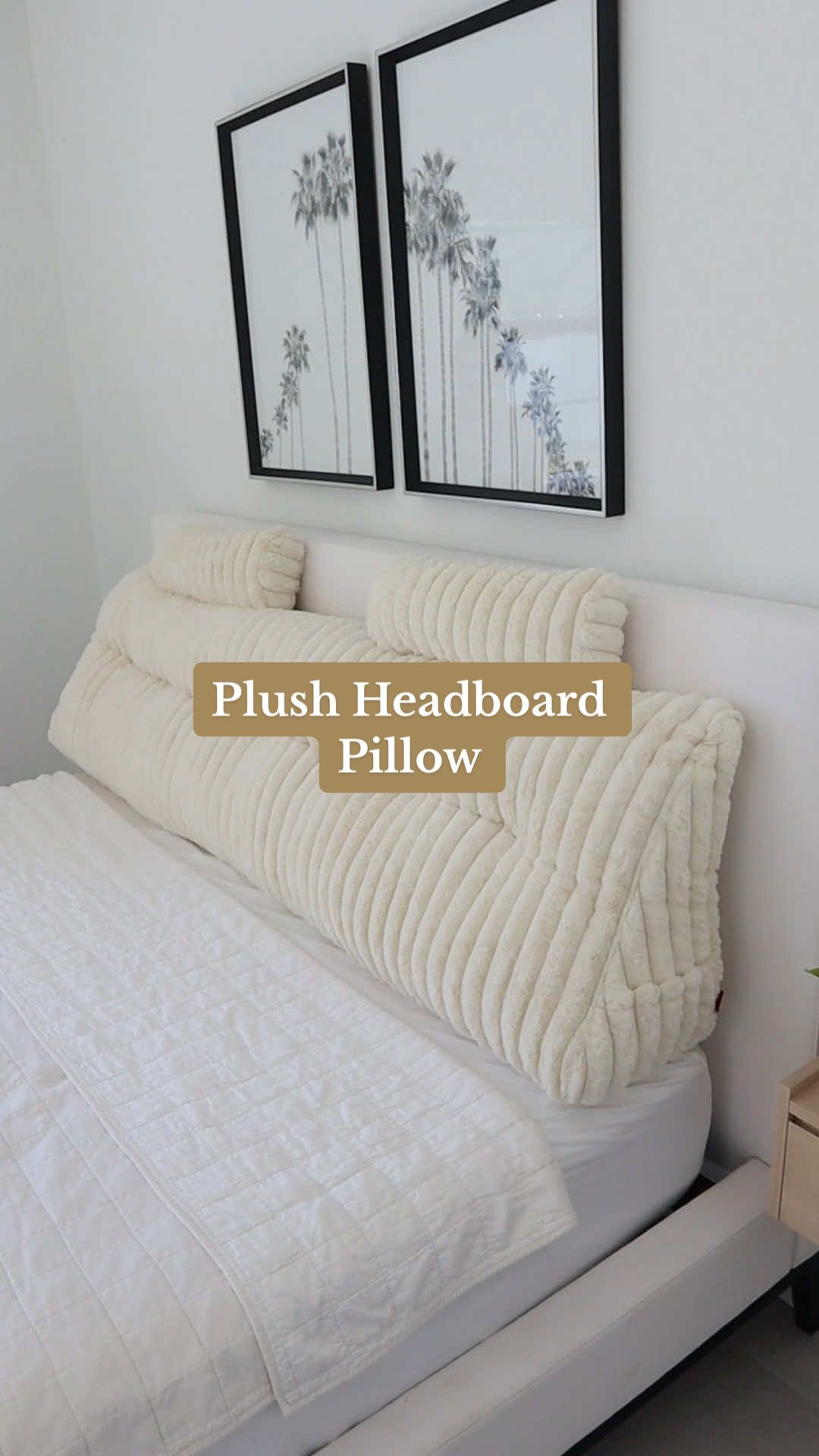 As if you needed another reason to stay in bed longer ☁️ Shop this headboard pillow at the link in bio. #amazonfinds #amazonbedroom #pillow 🎥: @andreja.elena 