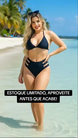 Biquini Tiras Cintura Alta Com bojo #biquini #roupa #sol #mar #praia 