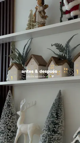 Antes y después de una remodelación navideña 🎄🤍✨#creatorsearchinsights  #diseñodeinteriores #remodelacion #navidad #deconavidad 