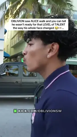 OBLIVION saw ALICE walk and you can tell he wasn’t ready for that LEVEL of TALENT the way his whole face changed 😭👀…#oblivion #alicerosenblum #kickclips 