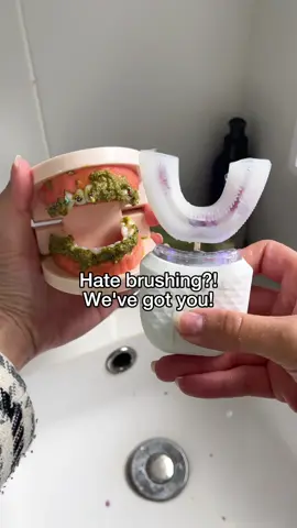 The LumoBrush gives you a full, even clean in seconds. Its U-shaped design reaches every tooth at once, making brushing easier, faster, and more comfortable. #fyp 