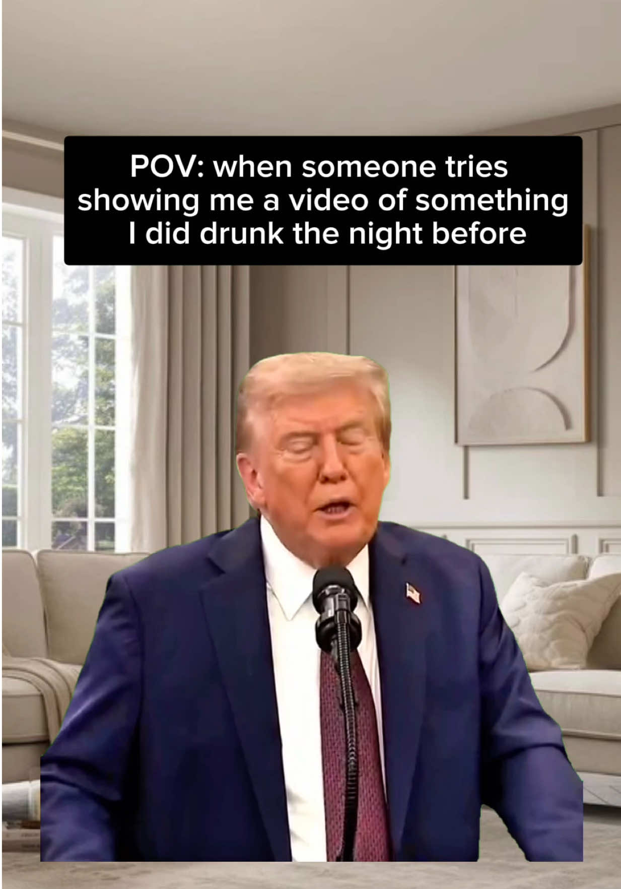 “That was probably Ai” Donald Trump Interview meme green screen capcut template #donaldtrump #trump #interview #america #president 