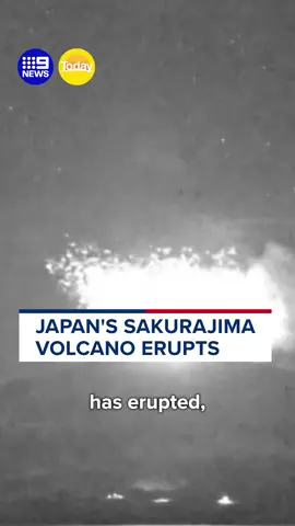 Various flights were cancelled in and out of nearby airports, with air pollution warnings in place for residents. #volcano #japan #9News