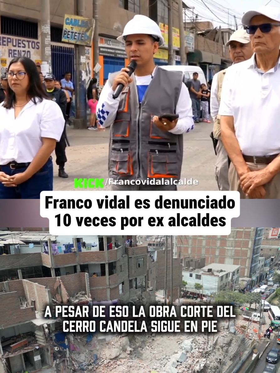 Franco vidal es denunciado 10 veces por cortar el cerro candela y quienes son los denunciantes , los ex alcaldes #obrasyshow #alcaldelima #Ate #FrancoVidal 