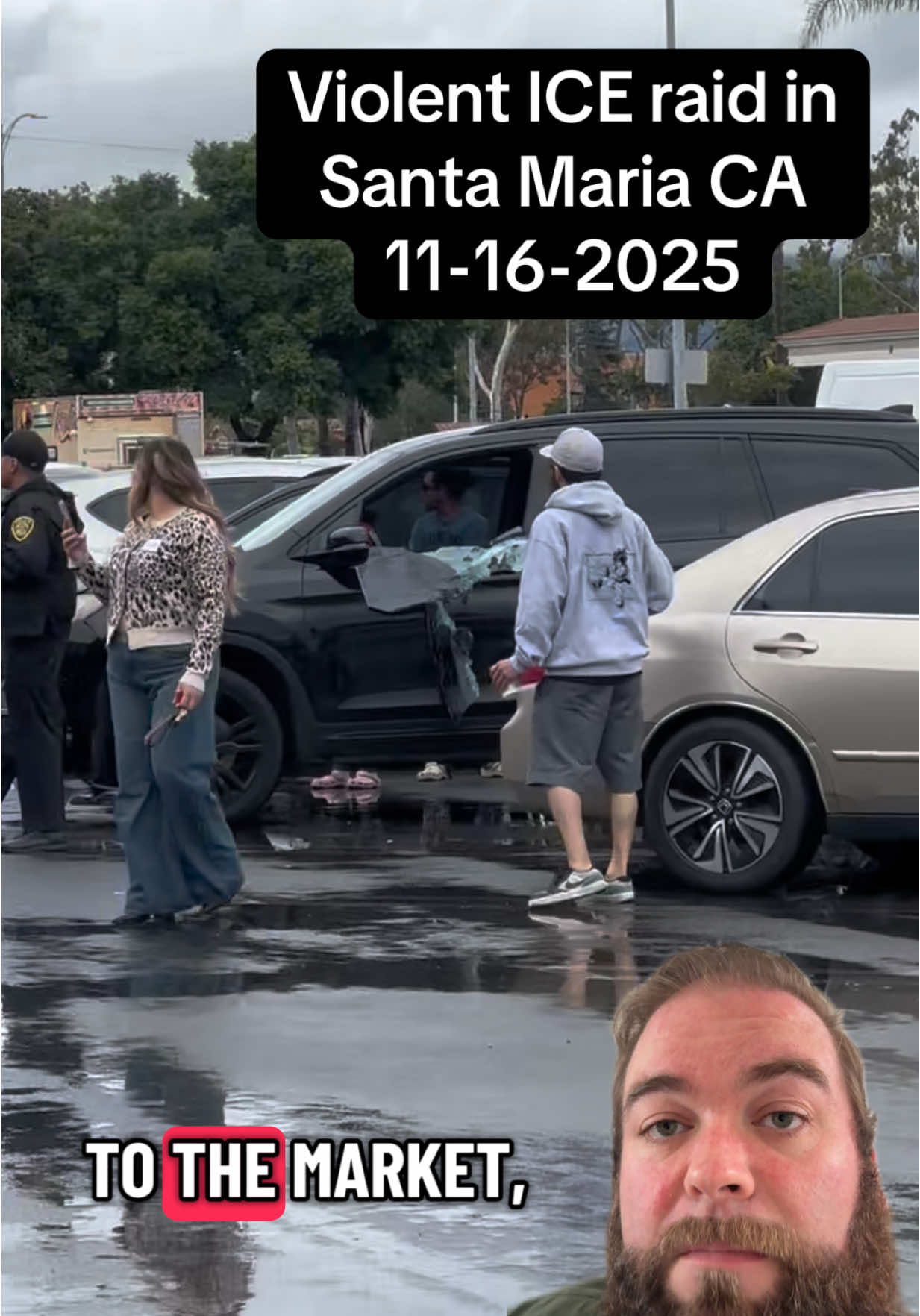 Another violent ICE raid took place in Santa Maria this weekend at the Stowell Shopping center. Insane that our community can’t go to the market without being terrorized. #fyp #santamaria #santamariacalifornia✌️ #california #immigration 