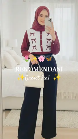 One set 3in1  #creatorsearchinsights #fashionstyle  #dresswanitakekinian  #outfittrends  #kemejakekinian 