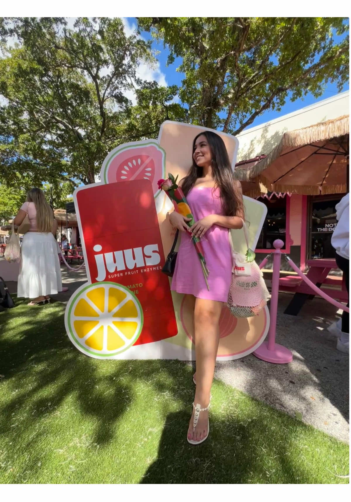 Stopped by the @juusbeauty pop-up for the vip hour🤍 thank you for inviting me! #juus #juusbeauty 🌸 Dress: @target #targetstyle #target #targetfashion  Sandals: @Sam Edelman  