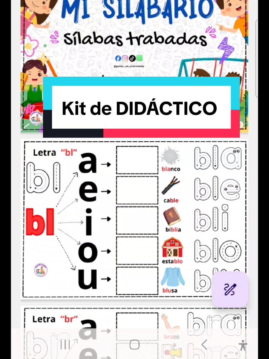 ✅ Disponible en PDF listo para imprimir 📄, para que lo tengas al instante y lo uses cuantas veces quieras. ✅ Ilustraciones a full color y actividades de pegar‑despegar que hacen que aprender sea un juego. Ideal para aulas, hogares o terapias de lenguaje. 🎨👩‍🏫 ⭐⭐⭐⭐⭐ #lectoescritura  #aprenderaleer  #actividadesinfantiles  #niños   #fypシ゚
