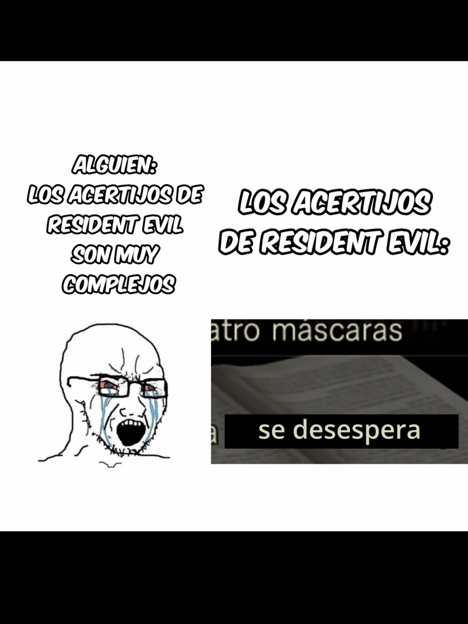 LOS COMPLEJOS ACERTIJOS DE #residentevil #humor #memes 🧟 #ps2games #nostalgia #gaming