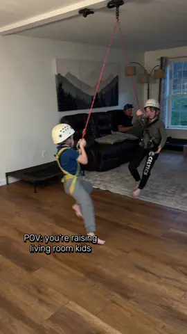Let them take up space #livingroomkids #indoorswing #neurodivergent  #corememories  Get a swing PDF (link in bio) for $3! It includes exact parts and links where to buy… everything you need in one spot. It’s $3 because it takes time and energy to source the best prices, source everything, and email it out. If you’d rather find everything on your own, that works too…  I made this for convenience. I’ve also made 3 videos talking about how we made it.