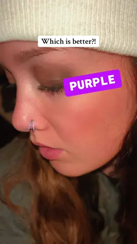 Because I love both double hoop nose rings 😍💜🩶 #viral #doublehoopnosering #cutenoserings #bodyjewelry #trending 