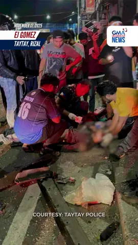 Nahati ang isang kotse sa isang aksidente sa kahabaan ng Manila East Road sa Taytay, Rizal bandang 2:30 AM nitong Linggo, Nov. 16, 2025. Ayon sa imbestigasyon ng pulisya, 