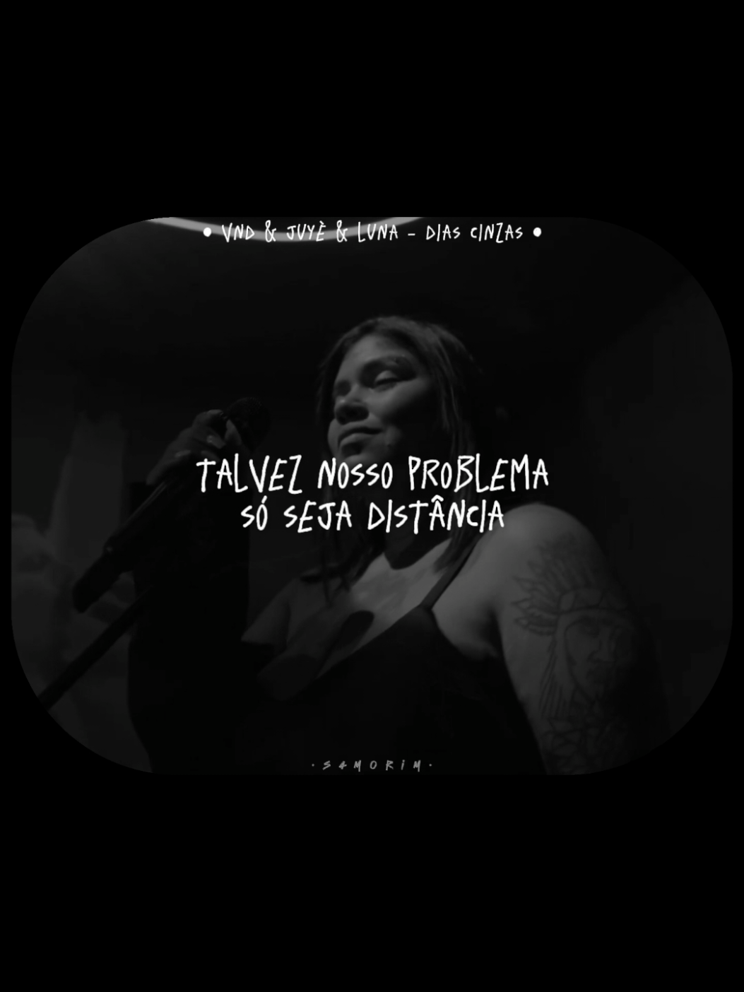 VND & JUYÈ & LUNA - DIAS CINZAS #vnd #juye #s4morim #tipografia #letra 
