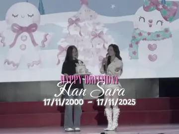 :17/11/2000 - 17/11/2025🥳   Xin chào công chúa nhỏ của em. Hôm nay là sinh nhật của công chúa nhà tớ, tớ muốn đôi lời muốn chúc công chúa .    Bước sang tuổi 26 mong công chúa vui vẻ , hạnh phúc. công chúa cứ tự tin hết mình tỏa sáng trên sân khấu , phía sau sẽ có tất cả mọi người và Nông Trại Lạc Đà sẽ ủng hộ công chúa hết mình.   Và em rất là thích các sản phẩm âm nhạc của công chúa nên là cố gắng ra nhiều nhiều sản phẩm âm nhạc cho Lạc Đà nghe nha.    Tuy em biết công chúa cố gắng rất nhiều nhưng mọi điểu công chúa làm sẽ được đền đáp và xứng đáng. Cũng có vài người thấy chị không xuất sắc nhưng riêng đối với em chị là xuất sắc nhất rồi.    Em cũng không mong gì thêm, em chỉ mong công chúa ngủ sớm, ăn uống đầy đủ và đừng thức khuya có hại sức khỏe lắm .    Công chúa của tớ là một công chúa vô cùng ấm áp, lễ phép , tinh tế , gọn gàng , đáng yêu,...    Lời cuối chúc công chúa dành cho công chúa mong là công chúa nhận sẽ nhận lại được những thành tích xứng đáng. công chúa rất là giỏi rồi và rất là mạnh mẽ rồiii!!!.    và em cũng không có quà nhưng mà có những lời chúc và tấm lòng to lớn vô cùng tận để tặng cho công chúa vậy thôi và em CẢM ƠN HAN SARA bước vào cuộc đời của em.      YÊU HAN SARA💞 #hansara #fanmeeting #HappyBDay #fyppppppppppppppppppppppp #xhhhhhhhhhhhhhhhhhhhhhhh  id: @_ng.ghan     