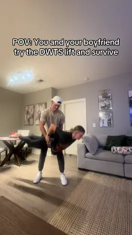 Attempted the famous Dylan and Daniella DWTS lift. Zero ballroom experience, 100 percent commitment We love you guys!! @Dancing with the Stars #DWTS @DaniellaKaragach @Dylan Efron @DWTS Live!   Song- Ain’t No Sunshine  Choreography- Daniella Karagach  My partner- @tobiasyurko 