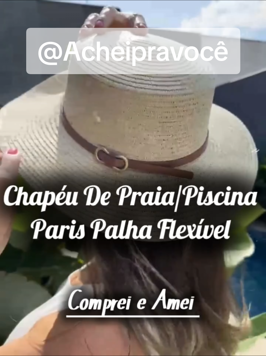 Dê uma olhada em Chapéu De Praia e Piscina, Feminino Paris Palha Flexível Elegante #chapeudepraia #sol #piscina 