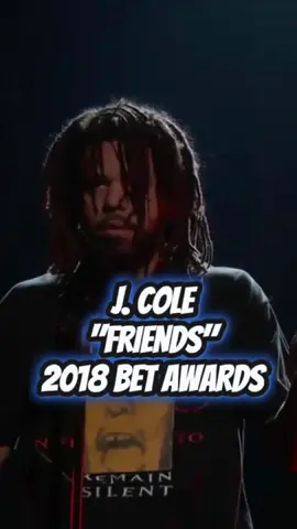 J. Cole performing “FRIENDS” at the 2018 BET Awards still gets views from me today. One of my favorite tracks off his KOD album. Do you remember this? #hiphop #jcole #throwback #rap #betawards 