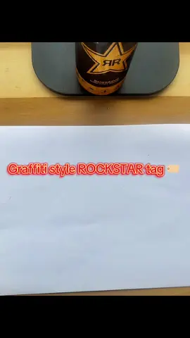 Graffiti style ROCKSTAR tag 🏷️  #rockstarenergy  #streetartist #tiktoklove #artcommunity #rockstarchallenge  @Rockstar Energy 
