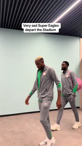 Devastated Super Eagles players depart the stadium 😔. • #supereagles #nigeria #osimhen #worldcupqualifiers #morocco 
