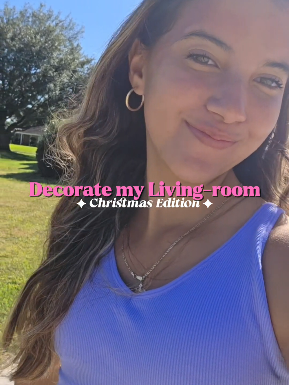 Decorating my Living room was a process but we managed #decorating #christmasdecor 