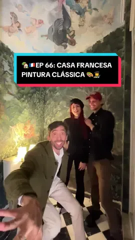 EP: 66 🏡🇫🇷 CASA FRANCESA - Uma pintura clássica em todo o banheiroooo. 👩‍🎨🎨 Vem ver o que a @Marina L. Crapanzani fez pra nós.  ⚠️ Se você perdeu algum episódio está no nosso destaque aqui ou no app vizin 📸❤️