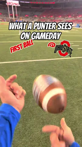 FIRST BALL OF THE DAY 😱 #sports #athlete #football #CollegeFootball #gameday 