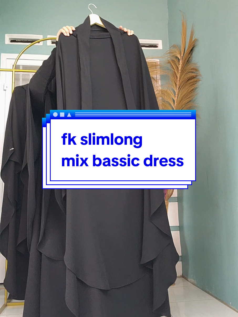 FK SLIM LONG MIX BASSIC DRESS  #frenchkhimar #gamis #rekomendasihijab #foryou #fyp  @purnamasari_devi 