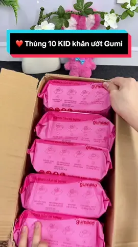 Trả lời @Thanh Thuý 1997 ❤️ Thùng 10 KID khăn ướt Gumi không cồn không parabens cao cấp #khanuotgumi#Cindythuytichcuc 