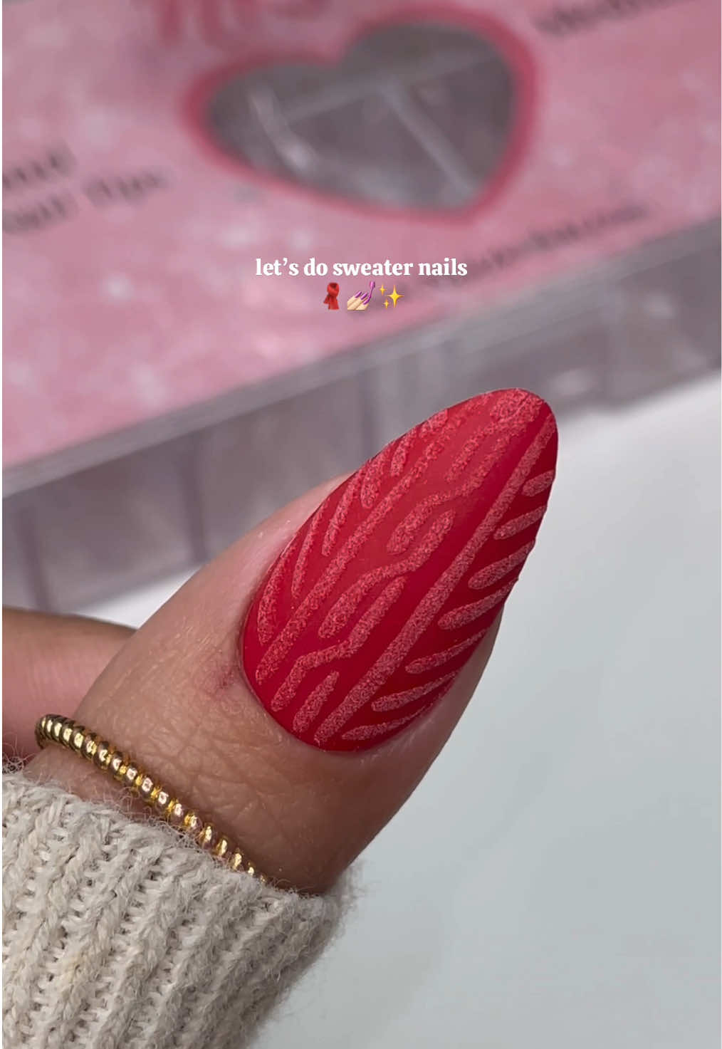 sweater nail tutorial ✨ #fypシ #nails #nailart 