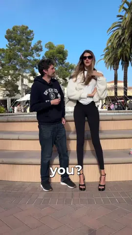 Get 5 questions right, win $100 with a tall girl @kristinakarpia  #tallgirl #heightchallenge #trivia 