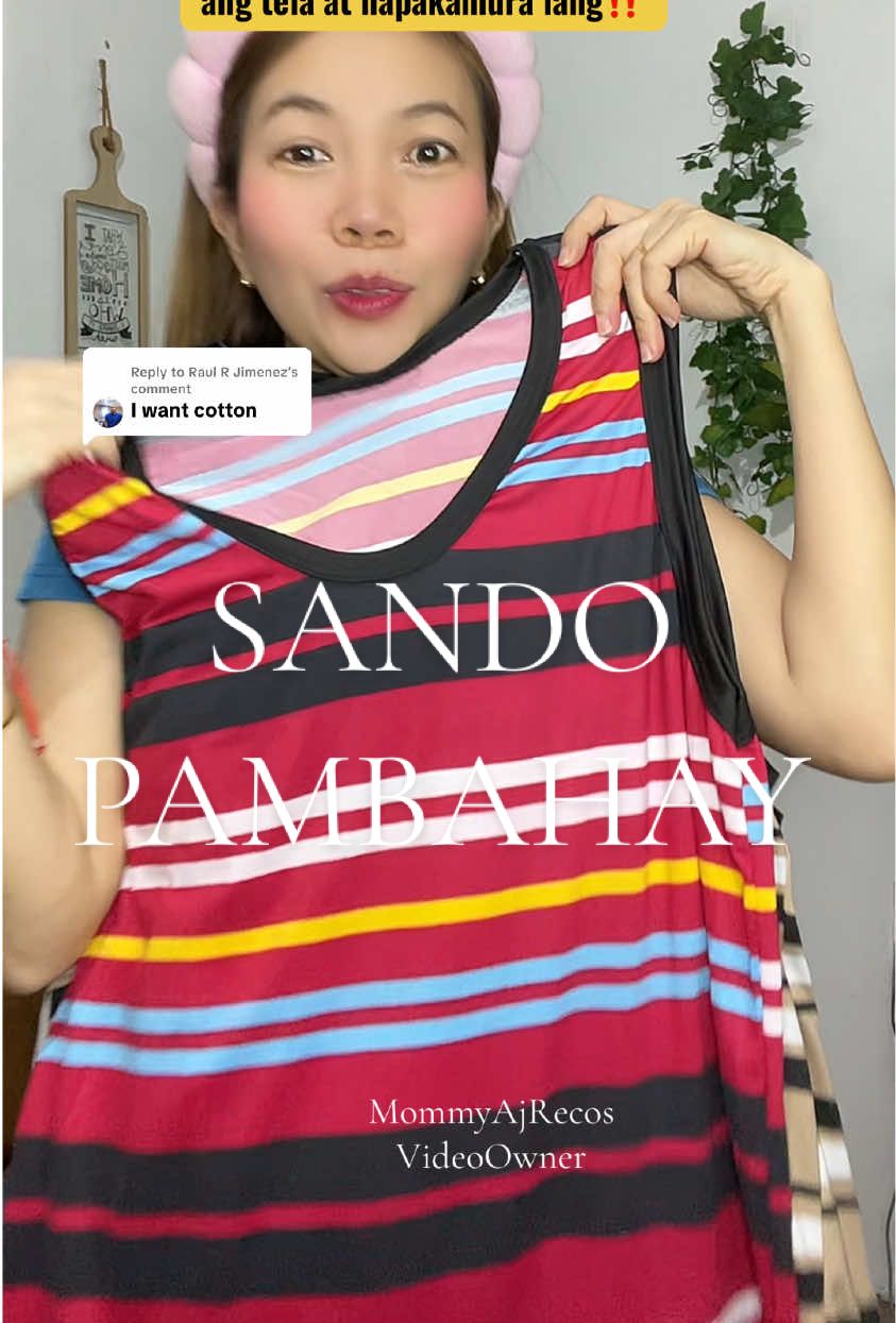 Replying to @Raul R Jimenez cotton spandex ang tela ng sando pambahay mura lang bundle promo si seller 🥹  #sando #sandoformen #fyp #sleeveless #viral 