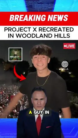 A guy in Los Angeles just recreated Project X! This famous party, more than three thousand people in the neighborhood, even brought the police in a helicopter. All of this happened in Woodland Hills in Los Angeles #news #americaupdate #shockingtwist #worldnews #usa 